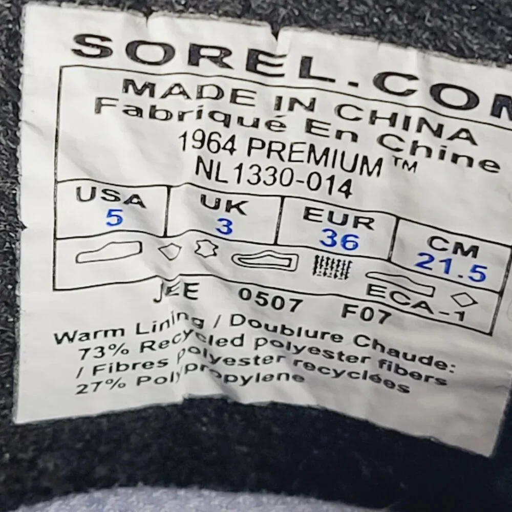 Sorel Women's Navy‎ 1964 Premium Leather Mid-Calf Winter Boots Size 5